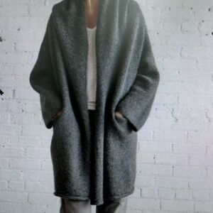 Lauren Manoogian Pearl Gray Women's Sweater Coat